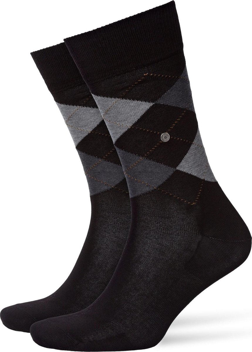 Burlington Manchester Herensok 20182 - Zwart 3000 black Heren - 46-50