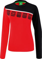 Erima 5-C Dames Sweater - Sweaters  - rood - 34