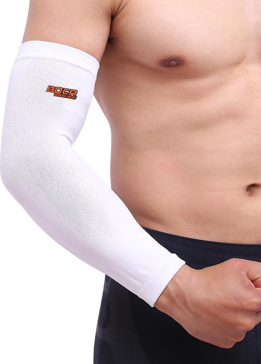 Boersport | Compressie Elleboogbrace voor overstrekking | Links & Rechts | Wit
