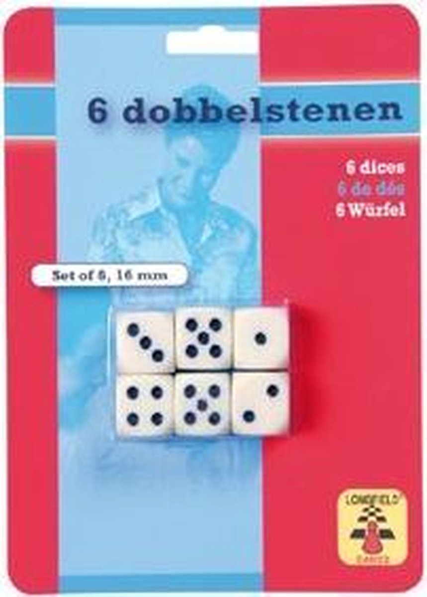 Longfield Games Dobbelstenen 16 mm Op Kaart
