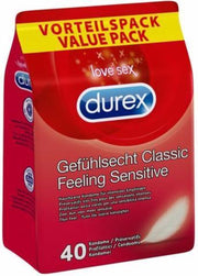 Bundle - Durex - Durex Feeling Sensitive Voordeelpak - 40 Stuks met glijmiddel