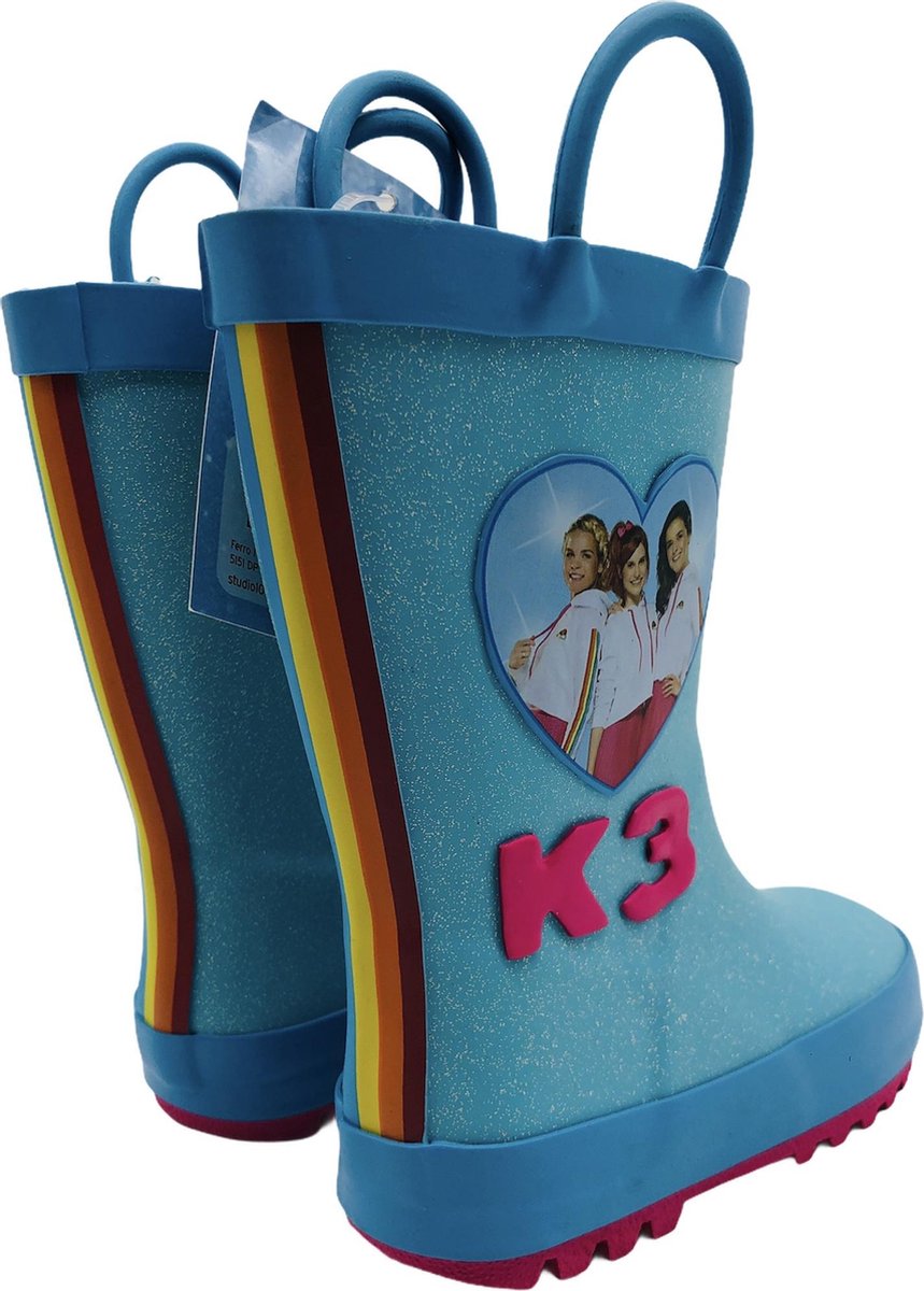 K3 Regenlaarsjes - Lichtblauw met Glitters - Maat 26-27