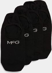 McGregor Footie sokken | Zwart | 2 paar /2-pack | Maat 39-42 | geschikt als sneakersok | Met antislip in de Hiel!