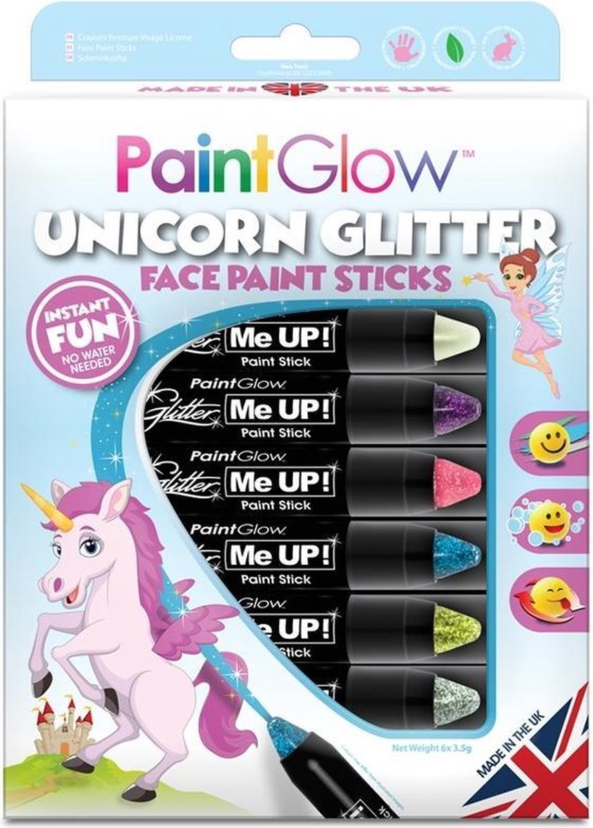 PaintGlow Unicorn Face Paint Sticks