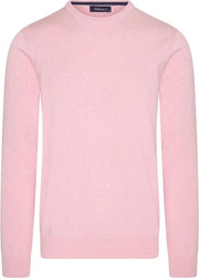Ferlucci – Exclusieve Heren Trui met Ronde Hals - Roze
