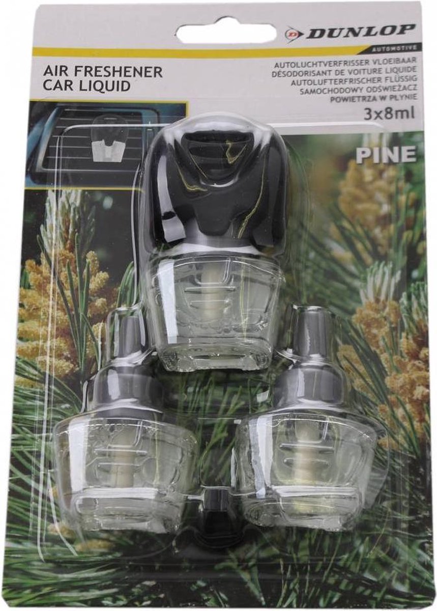 Dunlop auto luchtverfrisser Pine | Auto parfum | Air Freshener | 2x Navulling !