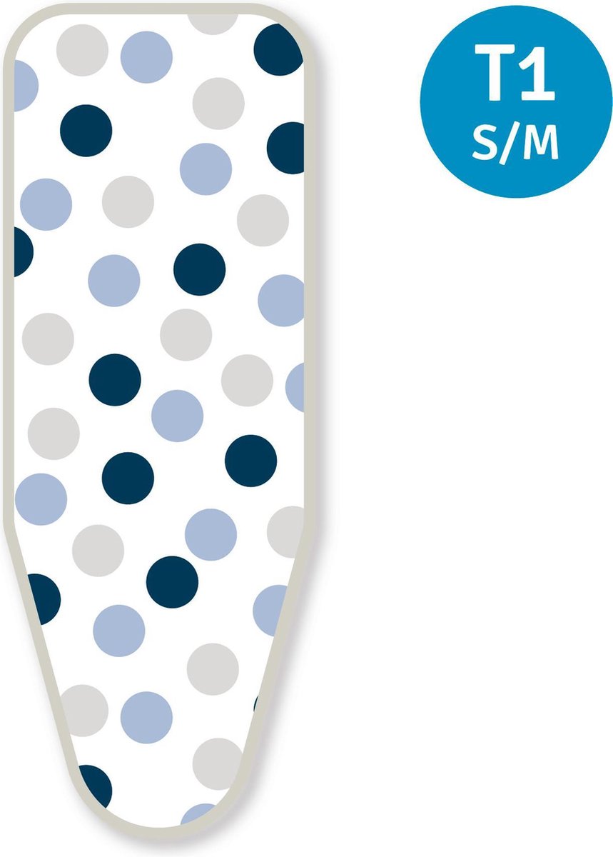 LaundrySpecialist® Strijkplankovertrek BASIC S/M - 134x49cm - Blauw/wit