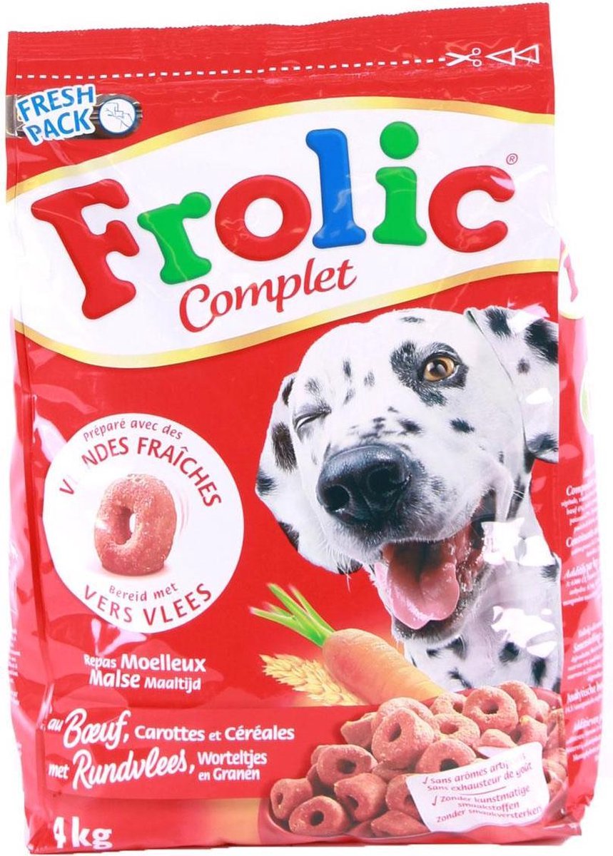 Frolic Met Rundvlees Hondenvoer - 4 kg - 3 Stuks