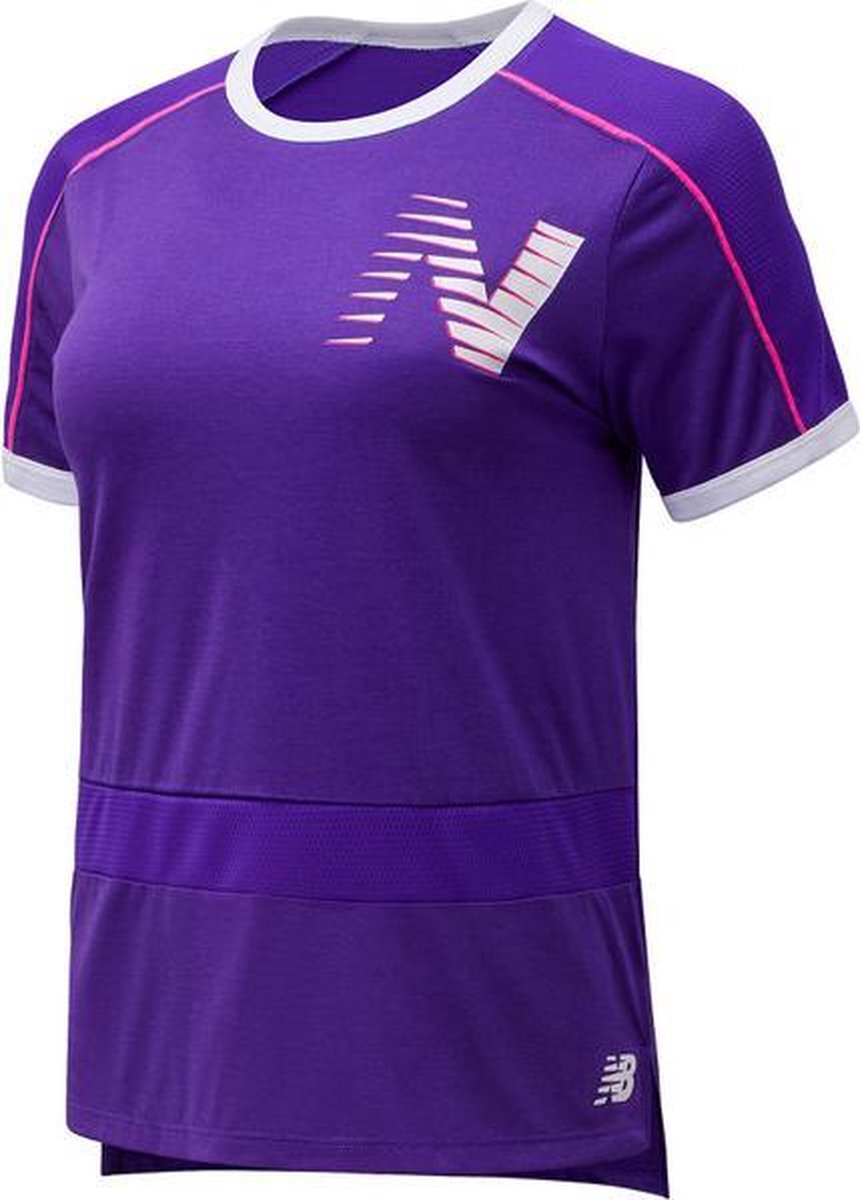 New Balance Fast T-Shirt Dames - paars - maat L
