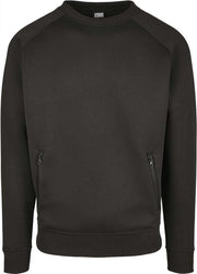 Urban Classics Crewneck sweater/trui -XL- Raglan Zip Pocket Zwart
