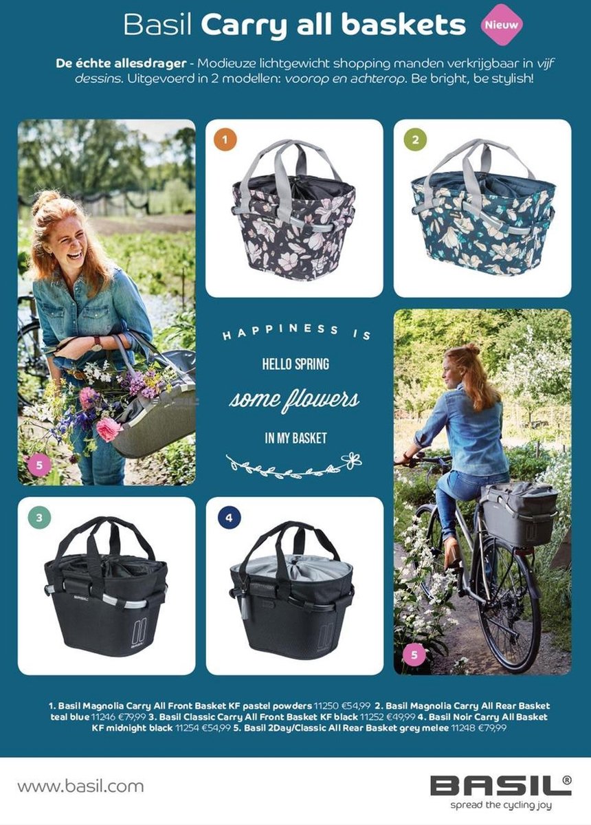 Poster Basil Carry All Baskets - versie B - voor A1 stoepbord - NL