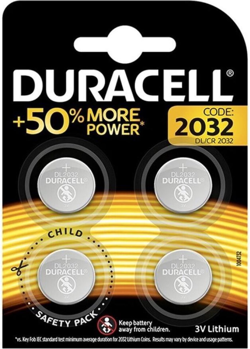 Duracell Batteryboton Litio Cr2032 3v  4 Units | DURACELL