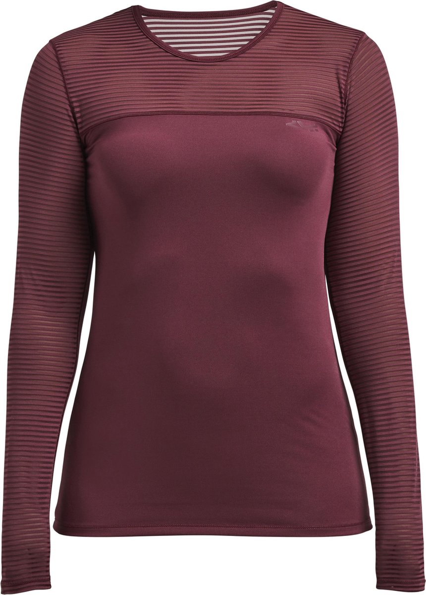Rohnisch Miko Long Sleeve Dames Sportshirt - Burgundy - Maat S