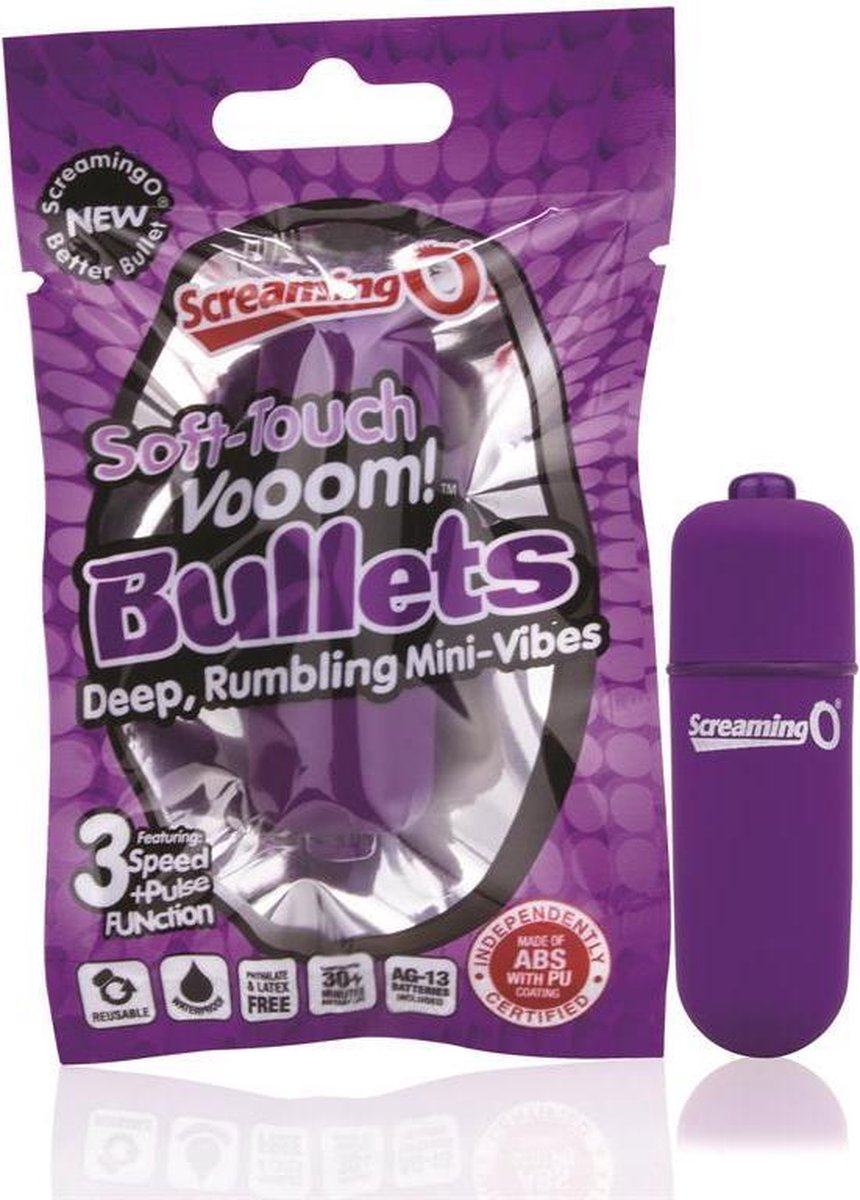 Screaming O - bullet vibrator   vibrator - koppelvibrator - partner vibrator - koppel sex speeltje - sex toys couples - 3 verschillende stenen - paars - 100% waterdicht / sex / erotiek toys | gratis | korting
