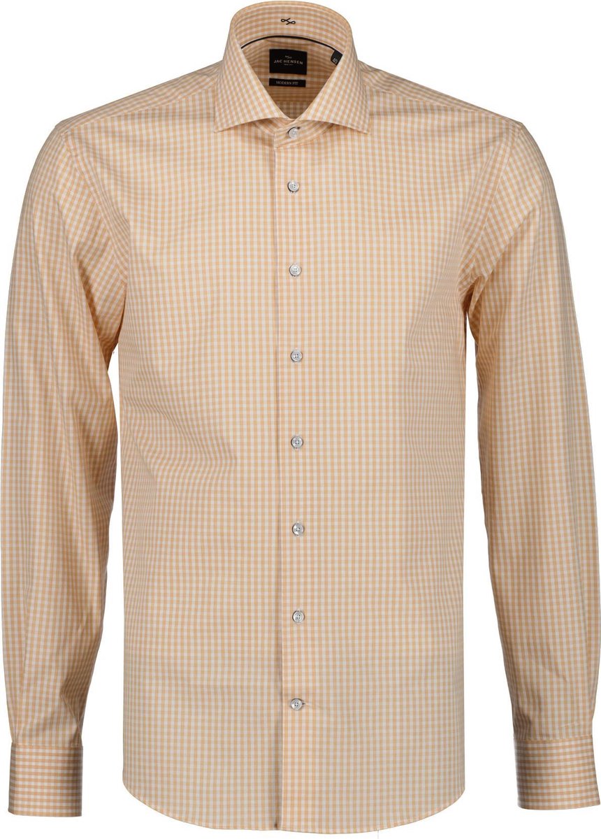 Jac Hensen Overhemd - Extra Lang - Oranje - 3XL Grote Maten