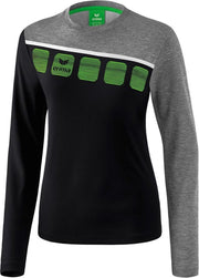 Erima 5-C Dames Sweater - Sweaters  - zwart - 34
