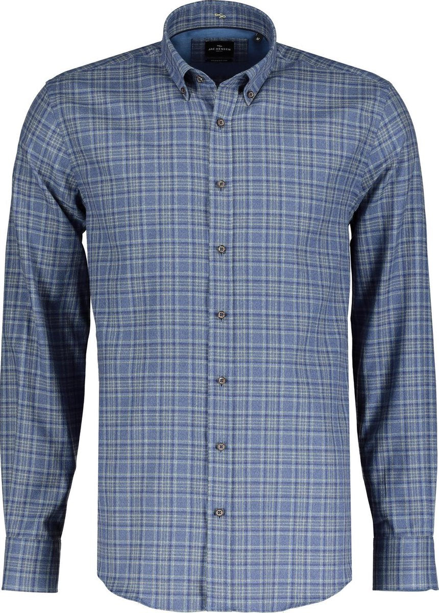 Jac Hensen Overhemd - Modern Fit - Blauw - 3XL Grote Maten