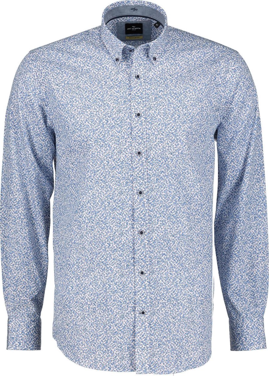 Jac Hensen Overhemd - Regular Fit - Blauw - 4XL Grote Maten