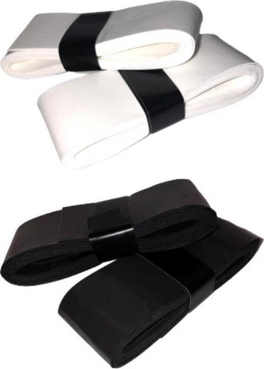 Duo Bakkersport - Overgrip - Grip - Griptape - Padel grip - Padelracket - Padel - Zwart - Wit (4 stuks)
