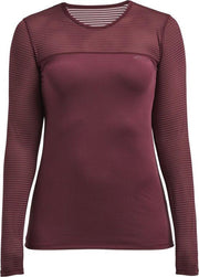 Rohnisch Miko Long Sleeve Dames Sportshirt - Burgundy - Maat L