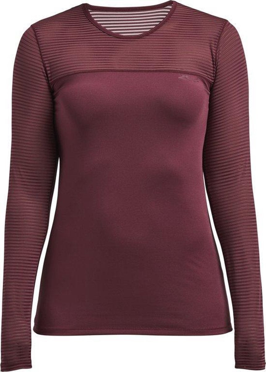 Rohnisch Miko Long Sleeve Dames Sportshirt - Burgundy - Maat L