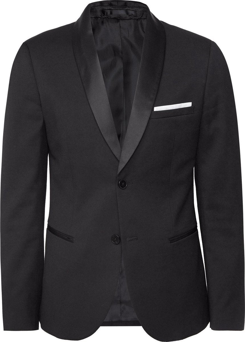 WE Fashion Heren slim fit smokingblazer Dali - Maat L (52)