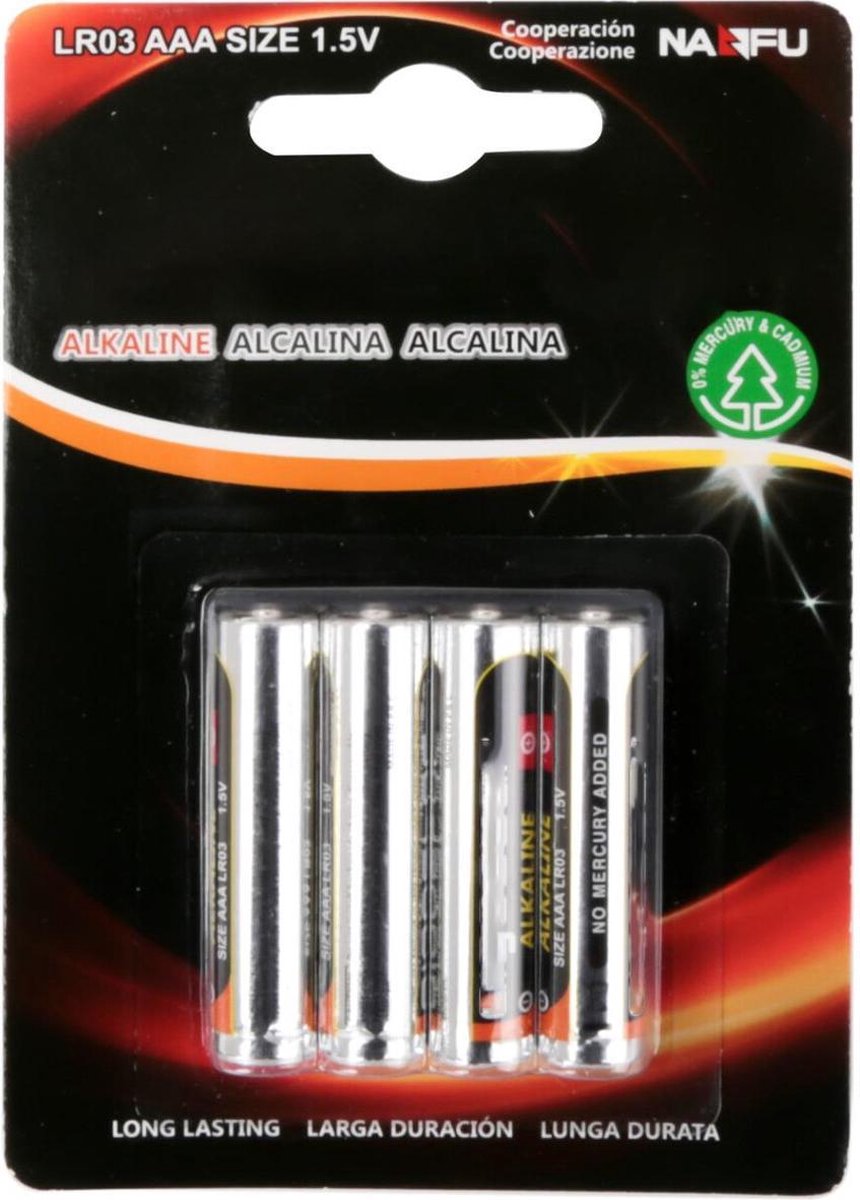Batterij - Igia Sio - AAA/LR03 - 1.5V - Alkaline Batterijen - 4 Stuks
