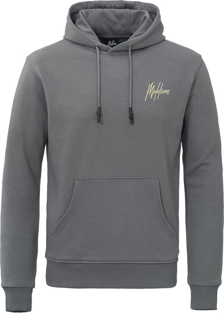 Malelions Firat Hoodie - Matt Grey/Yellow