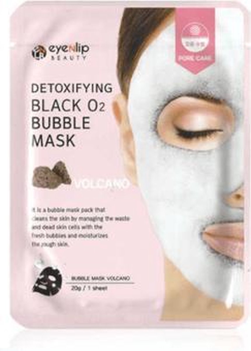EYENLIP ontgiftende zwarte zuurstof bubbel gezichtsmasker Vulkaan set 5 stuks