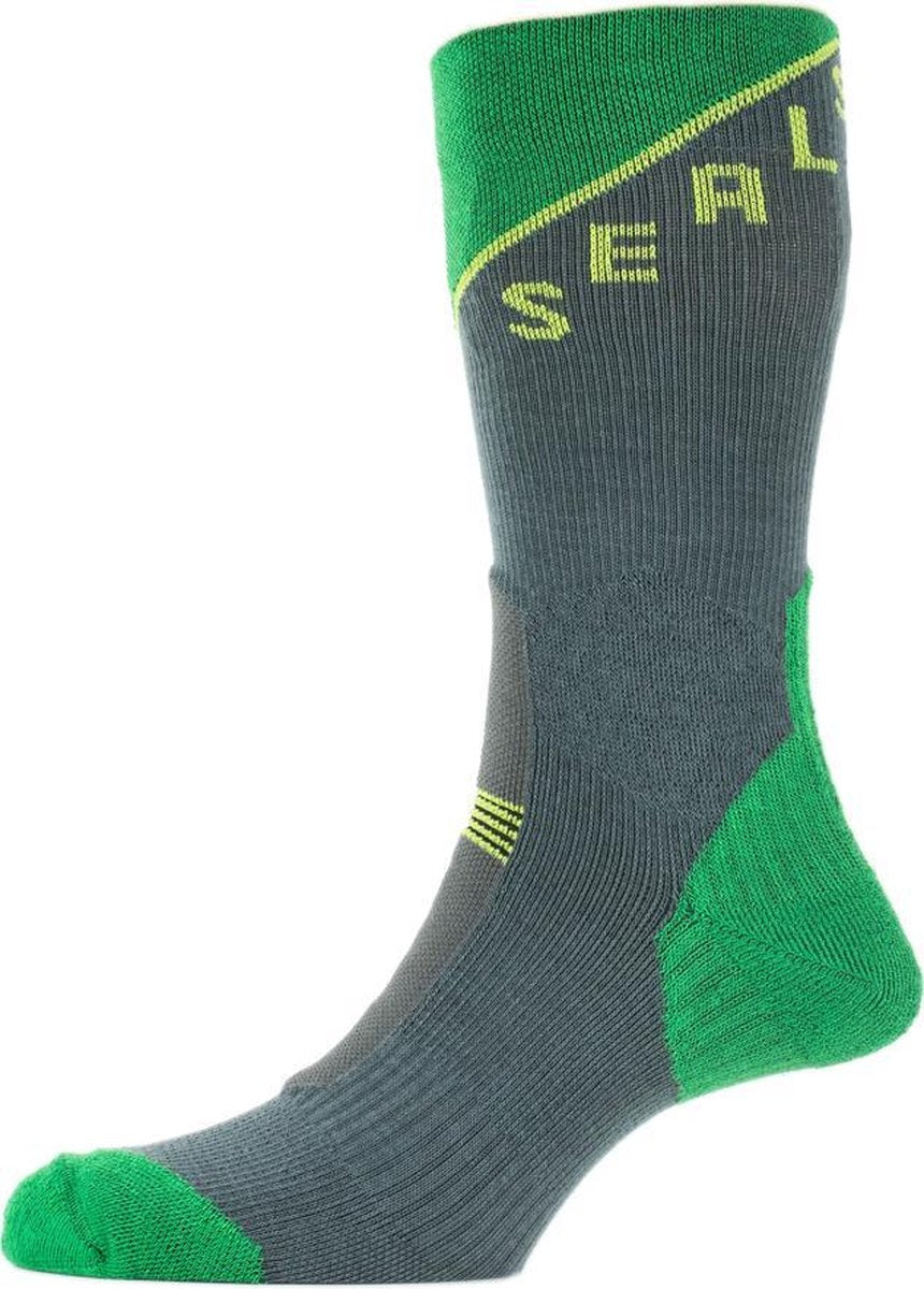 Sealskinz MTB Trail Mid Fietssokken - Maat S/M - Anthr/Leaf/Lime