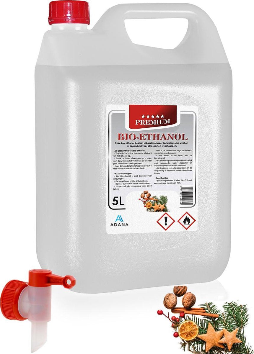 Adana- Bio- ethanol met Kerstgeur- PREMIUM -bioethanol 96