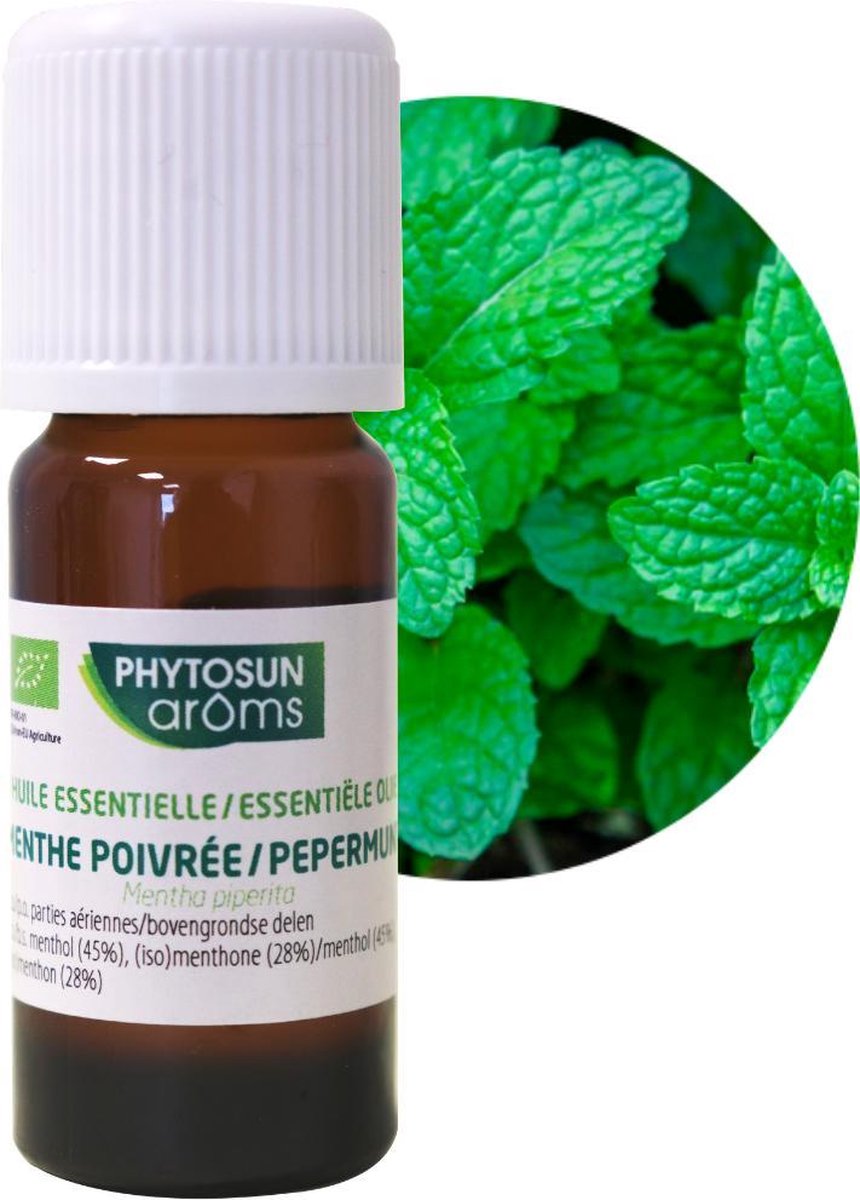 Phytosun Essentiële Olie Pepermunt Bio – helpt bij misselijkheid 10ml