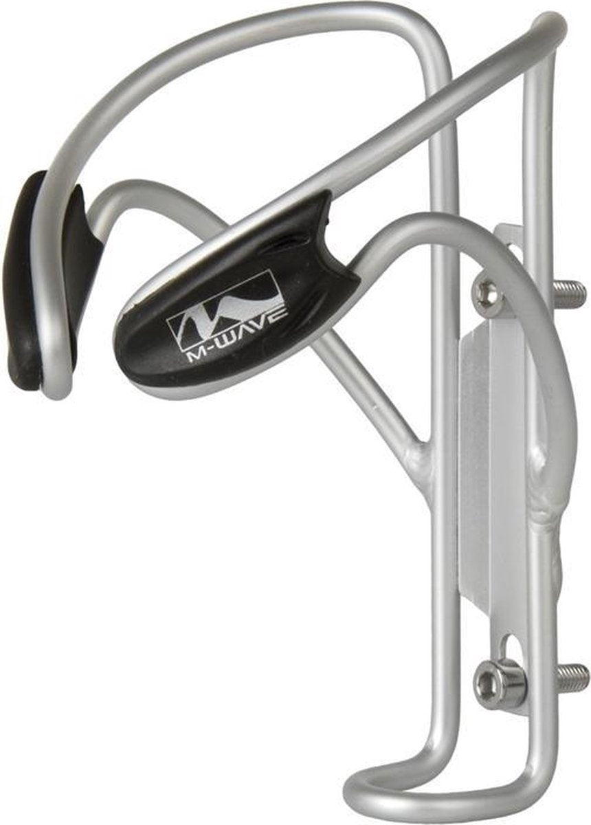M-wave Aluminium Bidon Houder Zilver Zwart