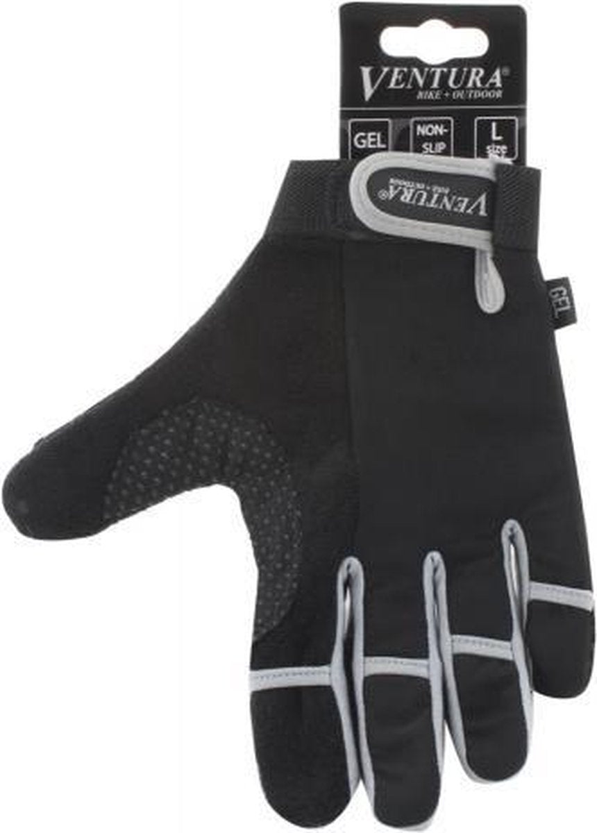 Ventura Fietshandschoenen Gel Zilver Maat L
