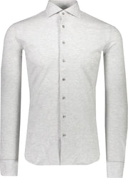 Profuomo   Overhemd Grijs Normaal - Maat UK14.5-EU37 - Heren - Lente/Zomer Collectie - Katoen