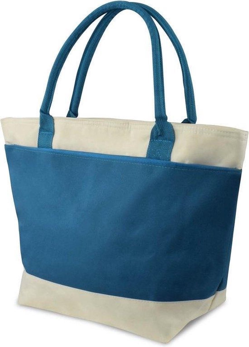 Koeltas / strandtas / picknicktas / lunch tas 2 vakken - 16L - aqua