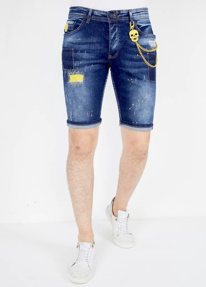 Local Fanatic Jeans Short Heren Stretch - 1052 - Blauw - Maten: 36