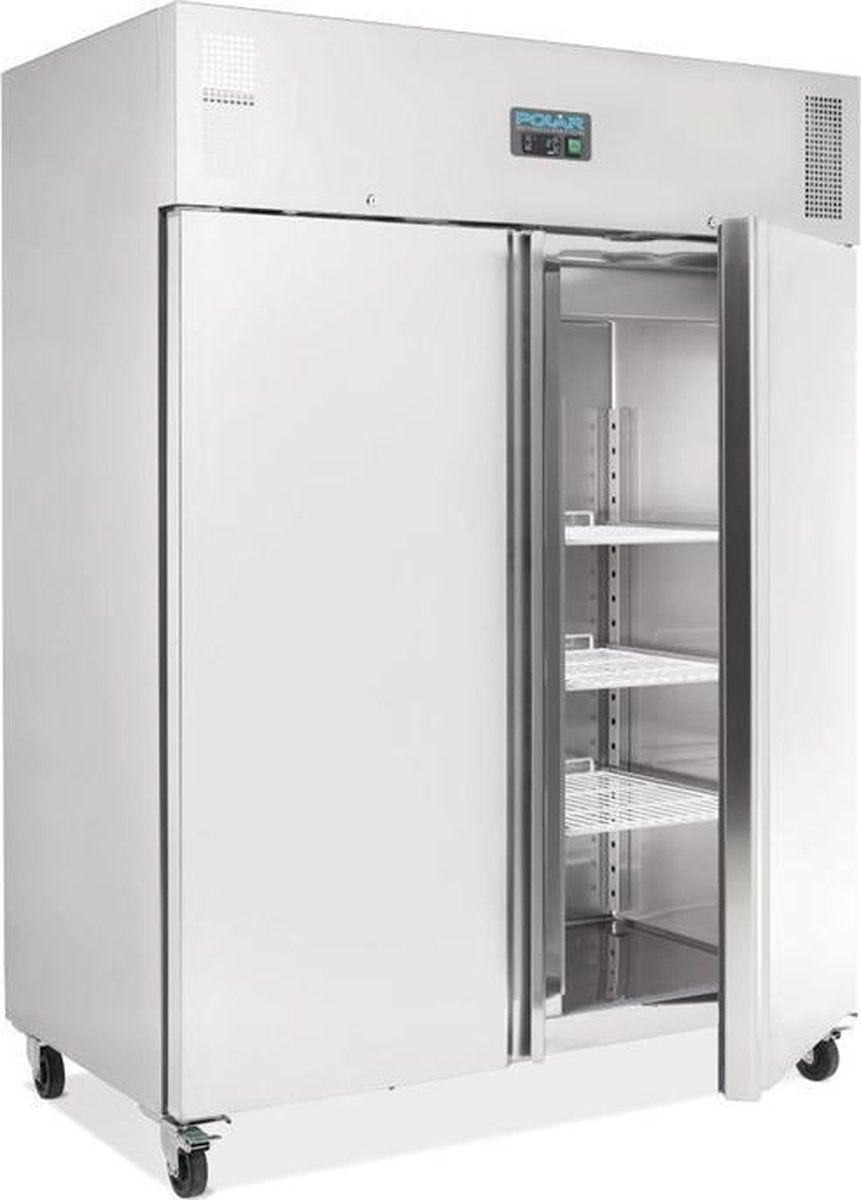 Polar Professionele 2-deurs koeling RVS 1300ltr