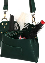 Kapper / Barbers / Make-up Artists Holster Kapperstas 100% leer - Kleur Zwart - Professional - Voldoende opbergruimte - Scharen - Make-up organizer - Haaraccessoire - Praktisch