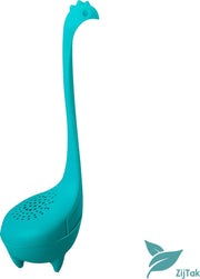 ZijTak Theesaurus - dinosaurus thee-ei - theefilter - theezeef - theeglas infuser - blauw