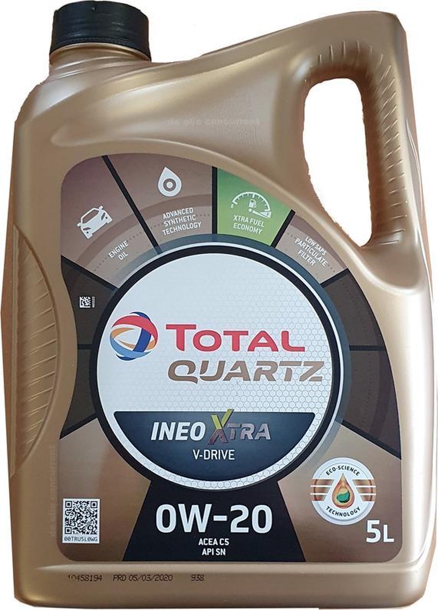 TOTAL QUARTZ XTRA LLIFE 0W-20 5 LITER