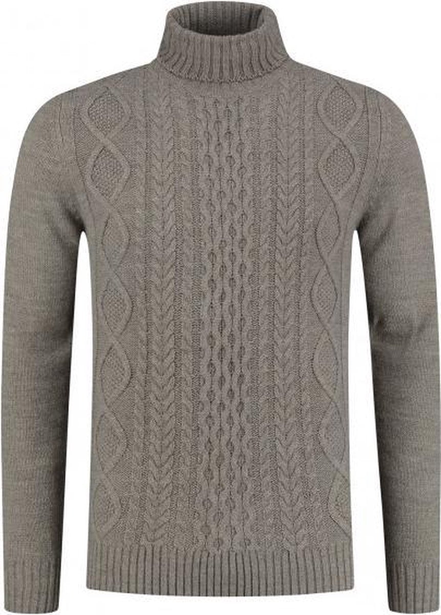 GENTS | Coltrui Heren | Truien Heren Volwassenen patroon grijsbruin 0142 Maat 3XL
