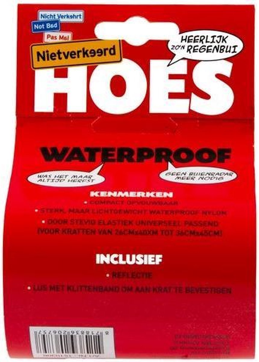 Niet Verkeerd Fietskrat Afdekhoes - Krathoes Undercover 40 X 30 Cm Polyester Matzwart