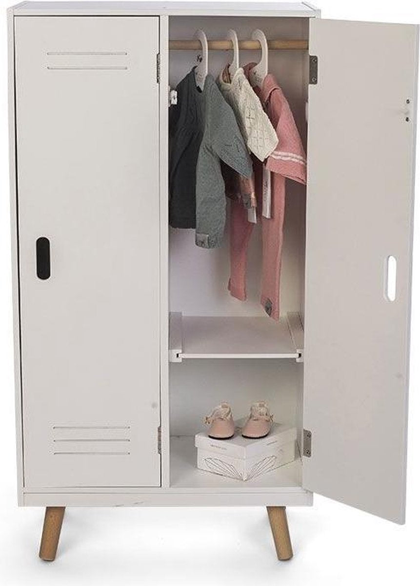 Byastrup Houten Poppenkledingkast 85 Cm Wit