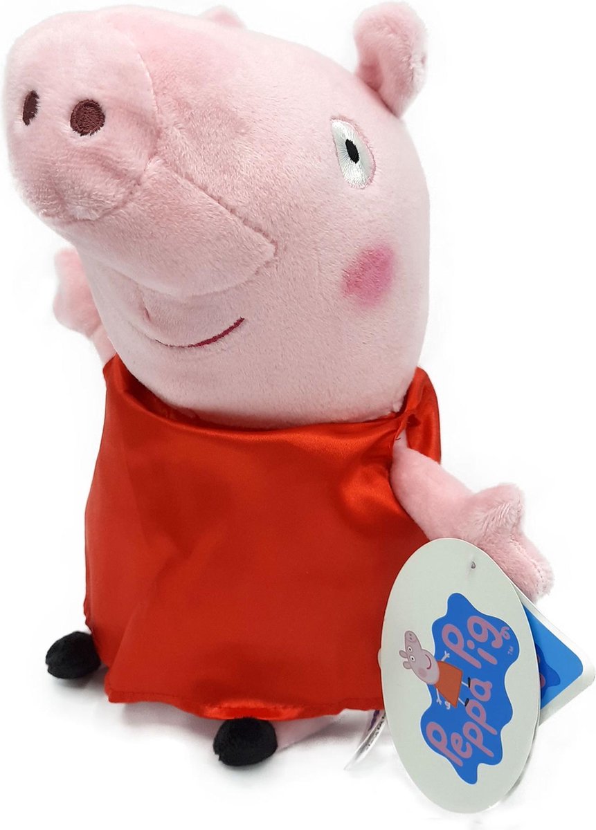 Peppa Pig - Pluche Knuffel Varken - Rood - 31 cm