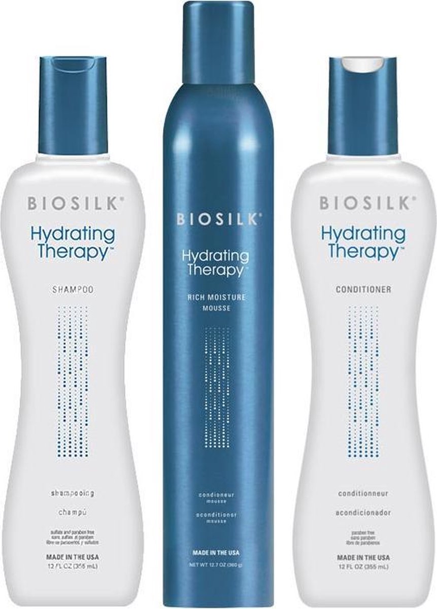 Biosilk Hydrating Therapy Drench Styling Kit