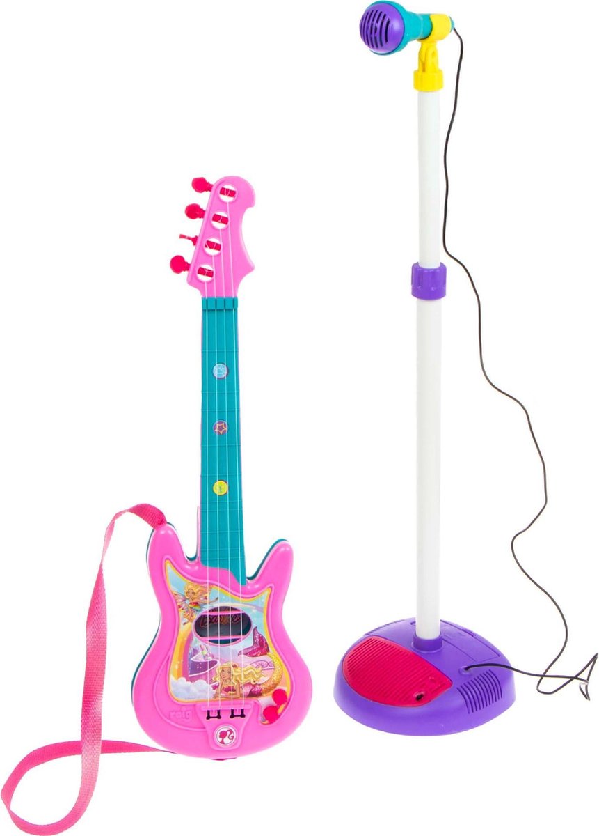 BARBIE Set met microfoon en gitaar
