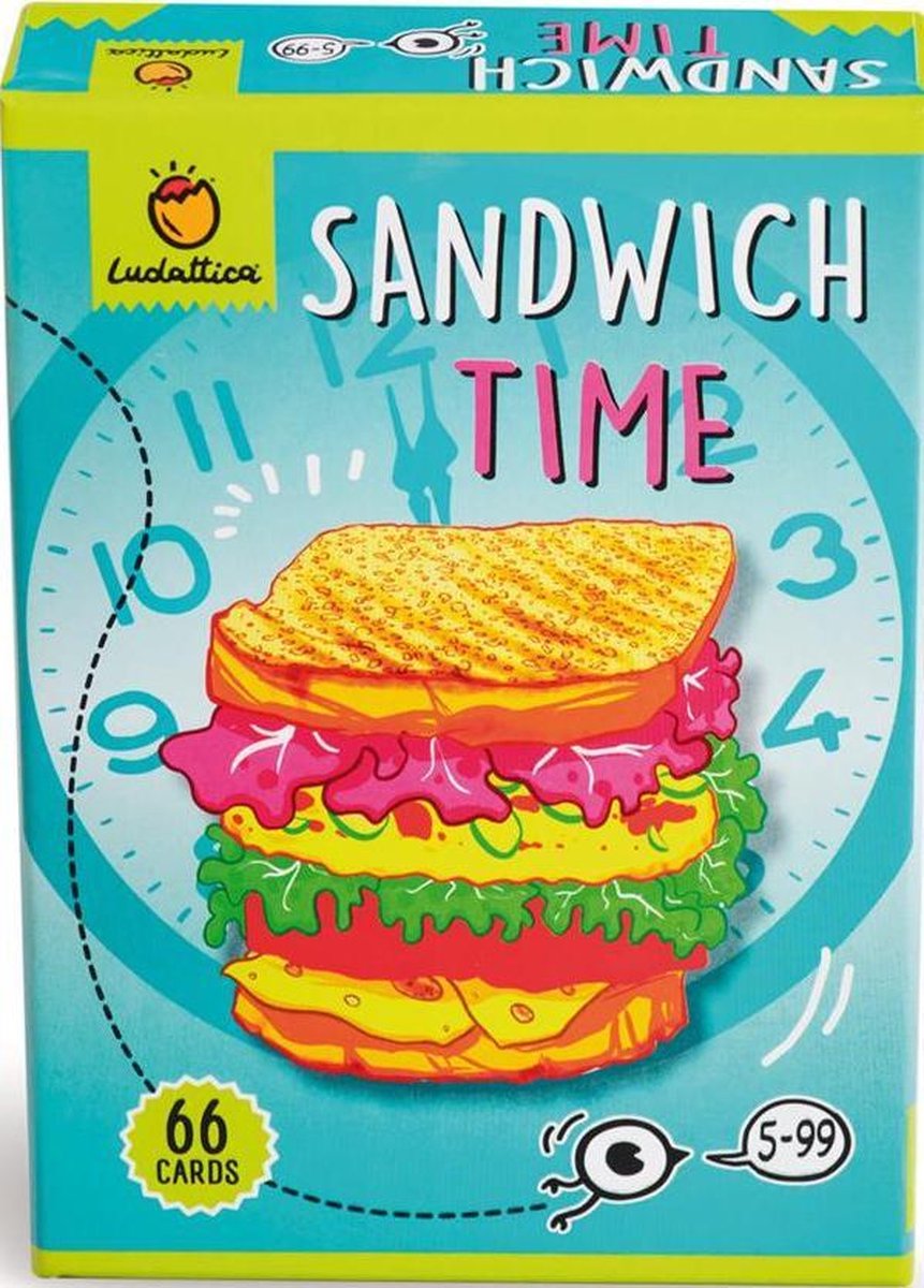 Ludattica Kaartspel Sandwich Time Junior Karton 66 Kaarten