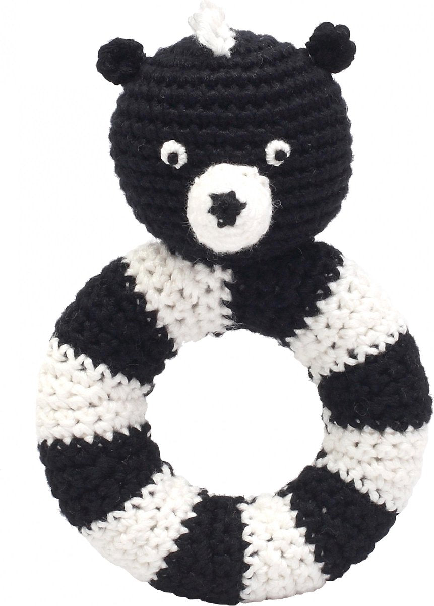 Naturezoo Ringrammelaar Stinkdier Gehaakt 14 Cm Zwart/wit