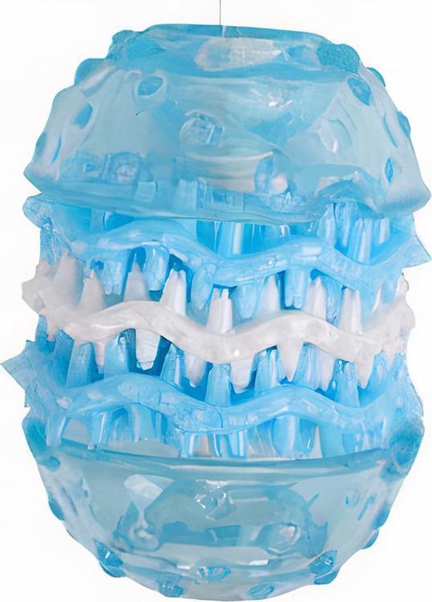 M-Pets - Hondenspeeltje voor gebit - Washy - M - Blauw/Wit